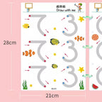 Children's Reusable Writing Practice Set - Line Tracing and Drawing