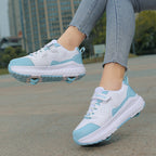 Children's Roller Skate Sneakers - Double Row Wheels