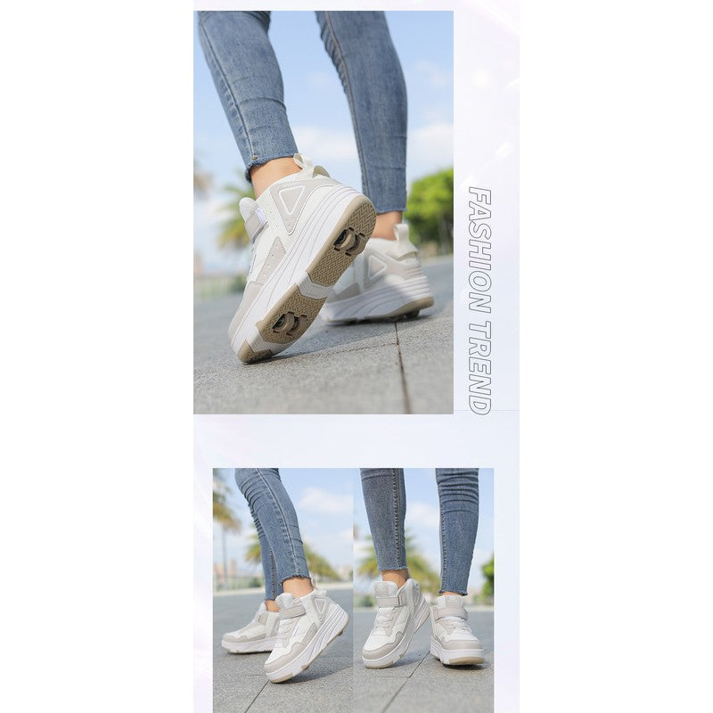 Children's Roller Skate Sneakers - Double Row Wheels