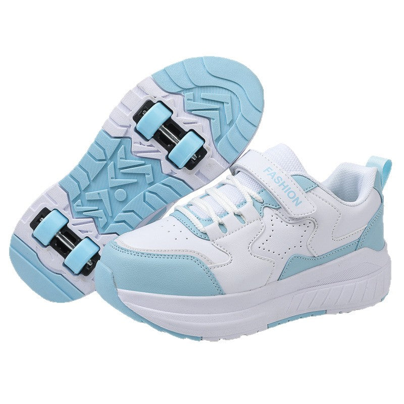Children's Roller Skate Sneakers - Double Row Wheels