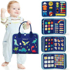 Children's Sensory Busy Board Set - Foldable Activity Panels
