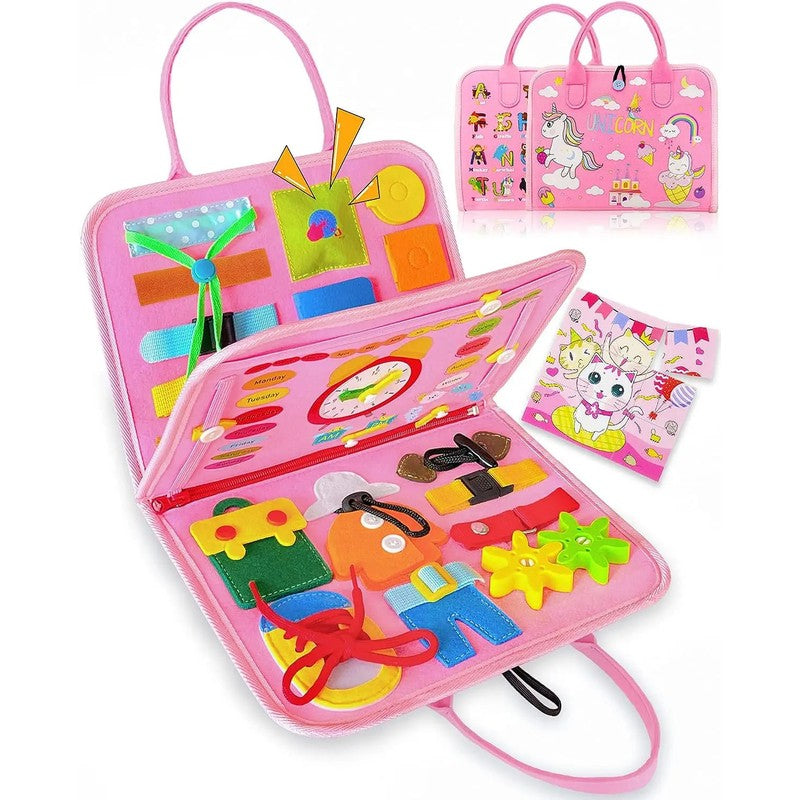 Children's Sensory Busy Board Set - Foldable Activity Panels