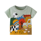 Children's Short-Sleeve T-shirt - Farm Animal Print