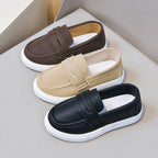 Children's Slip-On Loafers - Penny Strap Detail