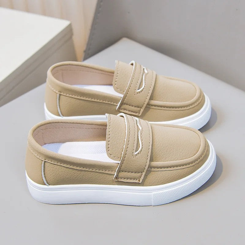 Children's Slip-On Loafers - Penny Strap Detail