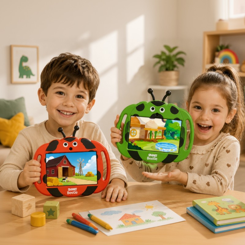 Children's Tablet with Protective Case - Smart Beetle