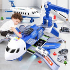 Children's Toy Airplane Playset with Vehicles and Accessories - Interactive Play Area
