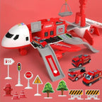 Children's Toy Airplane Playset with Vehicles and Accessories - Interactive Play Area