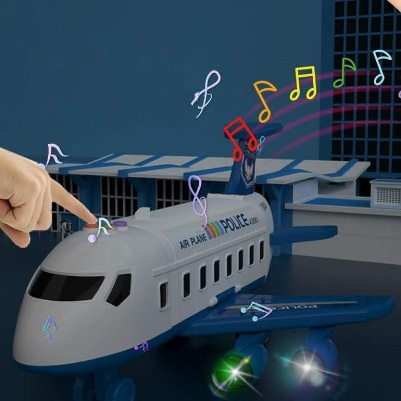 Children's Toy Airplane Playset with Vehicles and Accessories - Interactive Play Area