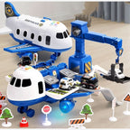 Children's Toy Airplane Playset with Vehicles and Accessories - Interactive Play Area