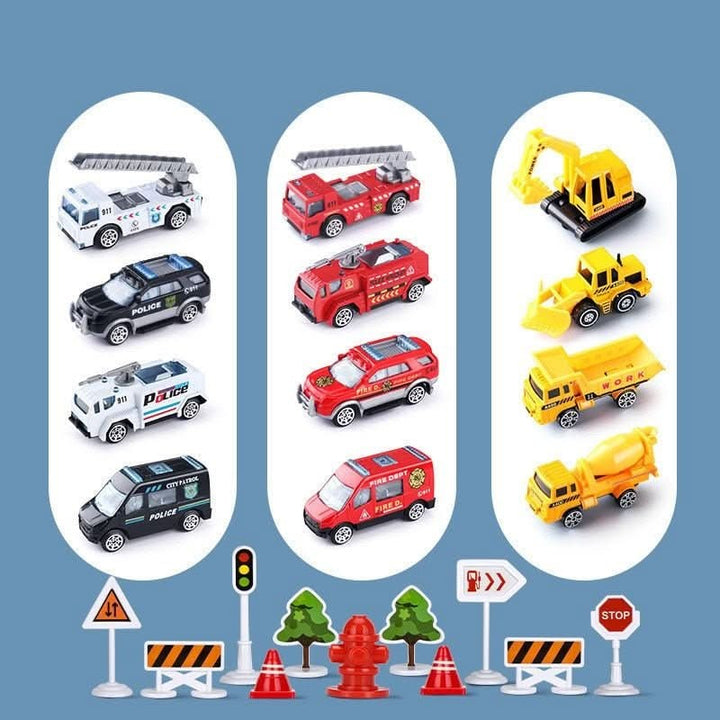 Children's Toy Airplane Playset with Vehicles and Accessories - Interactive Play Area