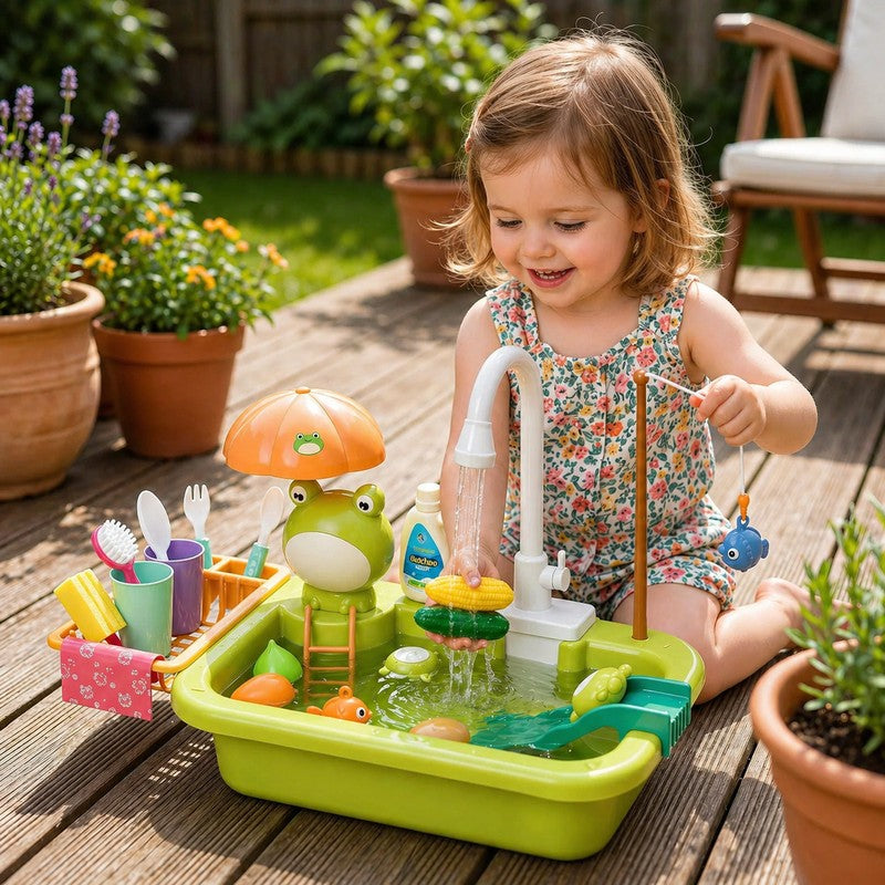 Children's Toy Play Sink Set with Water Circulation System