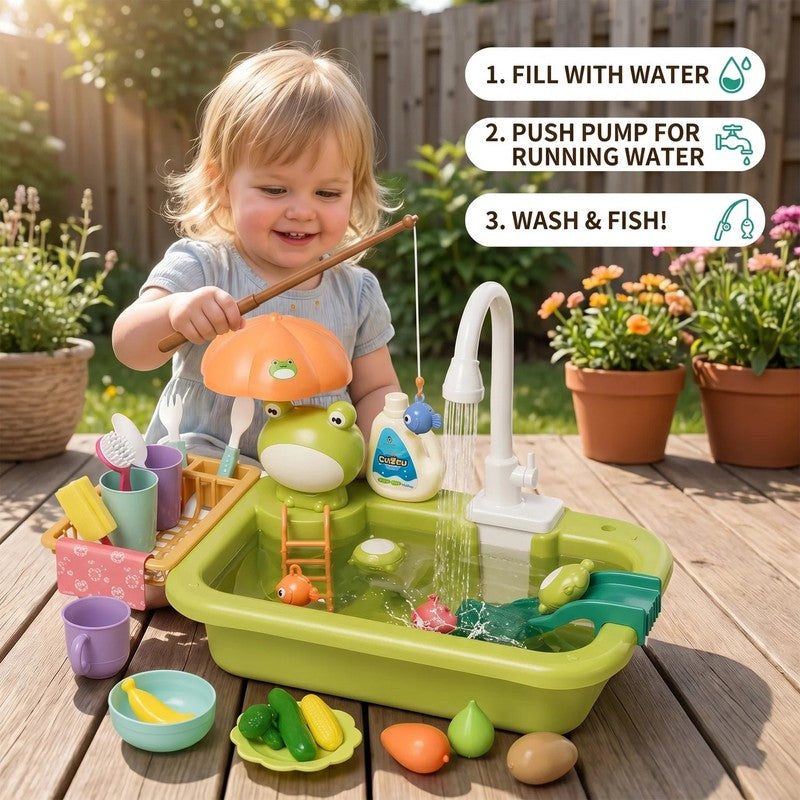 Children's Toy Play Sink Set with Water Circulation System