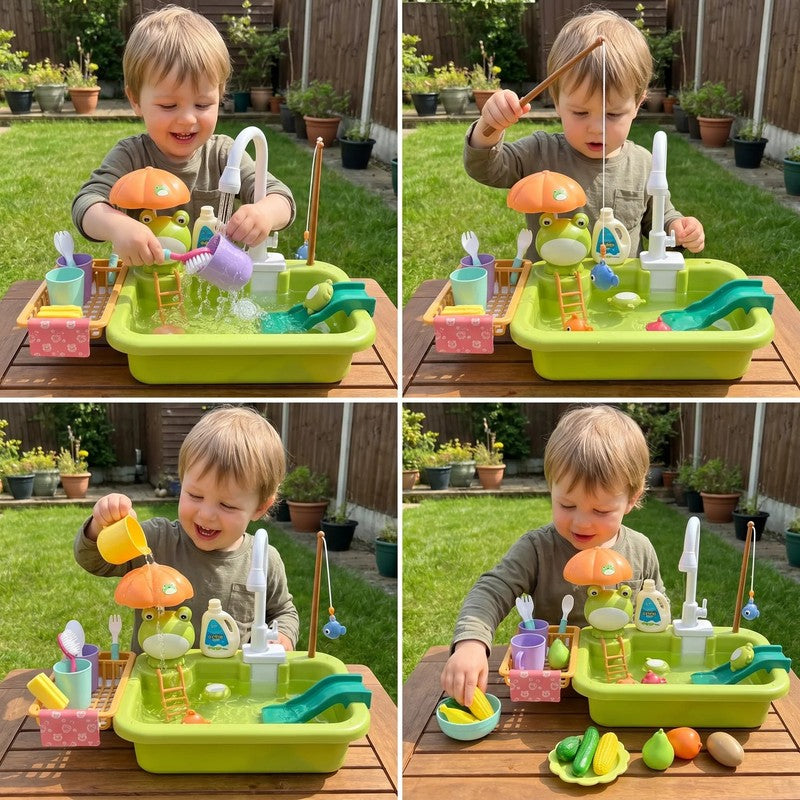 Children's Toy Play Sink Set with Water Circulation System
