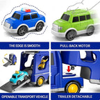 Children's Toy Transport Truck Playset with Light and Sound