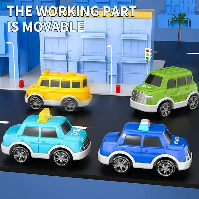 Children's Toy Transport Truck Playset with Light and Sound