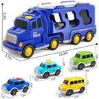 Children's Toy Transport Truck Playset with Light and Sound