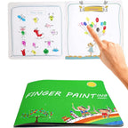 Children's Washable Wheel Set with Finger Painting Book