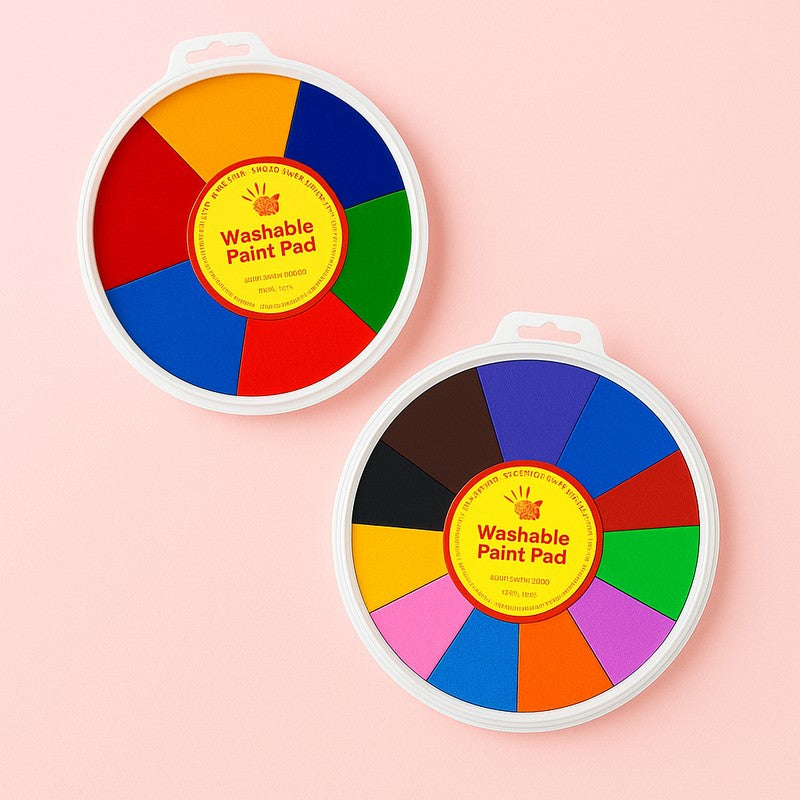 Children's Washable Wheel Set with Finger Painting Book