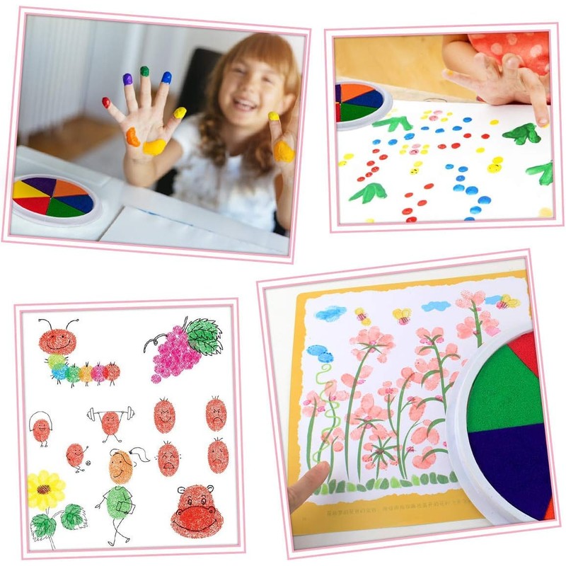 Children's Washable Wheel Set with Finger Painting Book