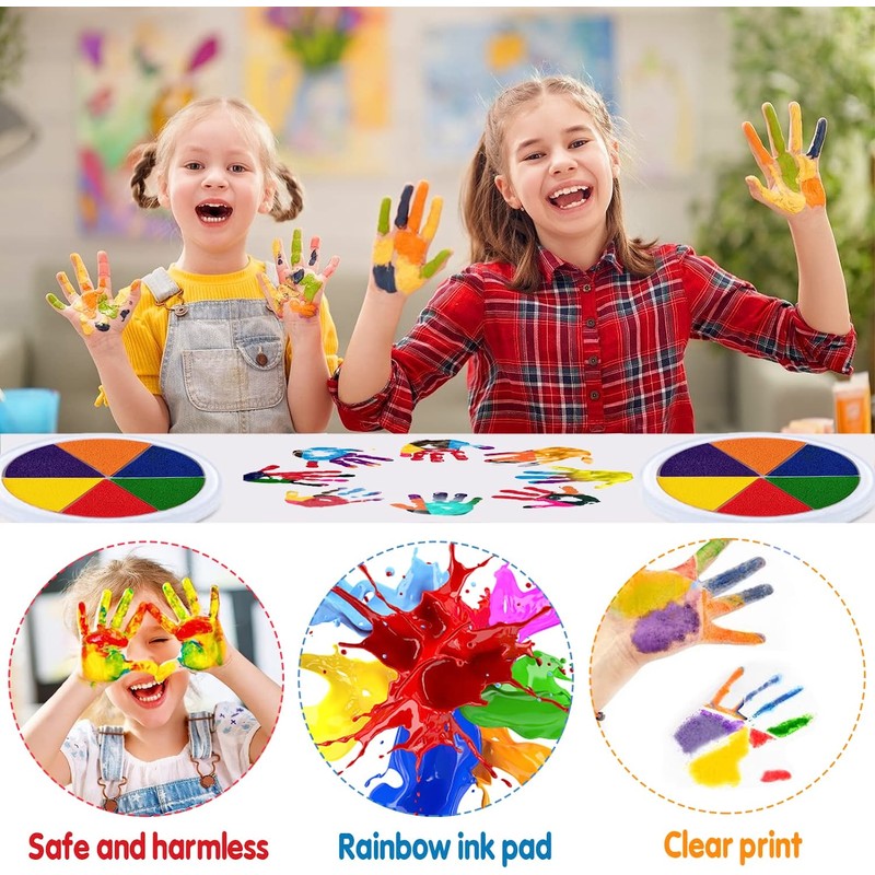 Children's Washable Wheel Set with Finger Painting Book