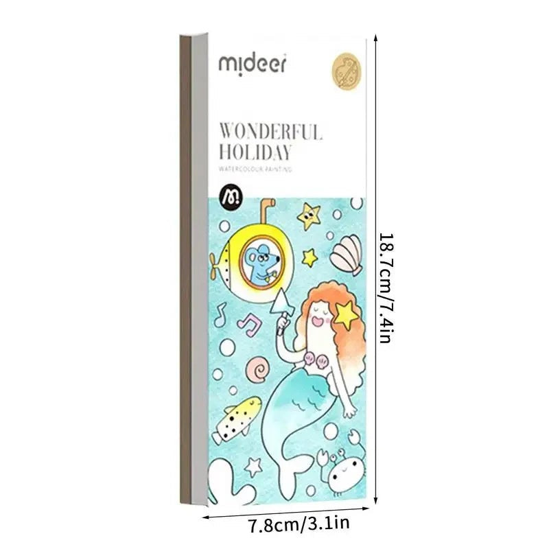 Children's Watercolour Painting Book - Mess-Free Water-Activated