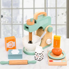 Children's Wooden Baking Play Set - Pretend Kitchen Mixer
