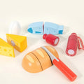 Children's Wooden Cutting Food Toy Set - Pretend Play Kitchen Set
