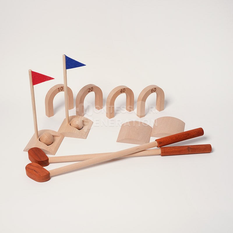 Children's Wooden Golf Toy Set - Montessori Learning Game