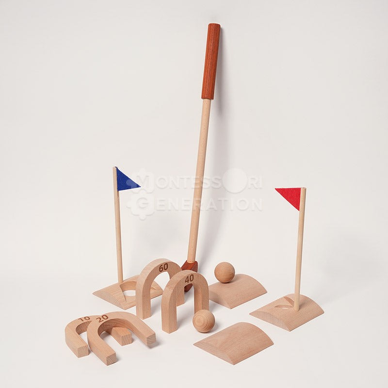 Children's Wooden Golf Toy Set - Montessori Learning Game