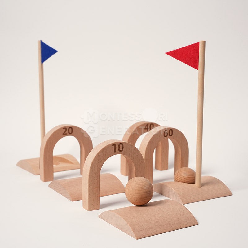 Children's Wooden Golf Toy Set - Montessori Learning Game