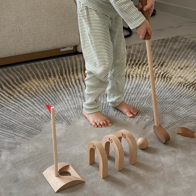Children's Wooden Golf Toy Set - Montessori Learning Game