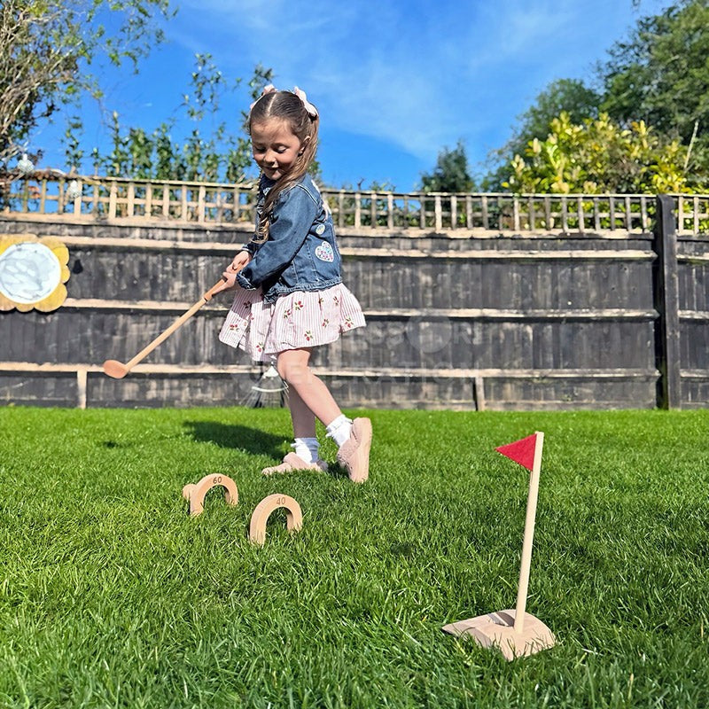 Children's Wooden Golf Toy Set - Montessori Learning Game