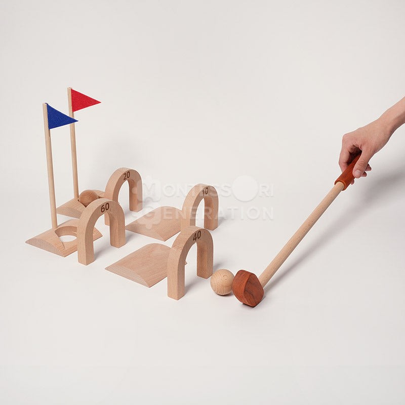 Children's Wooden Golf Toy Set - Montessori Learning Game