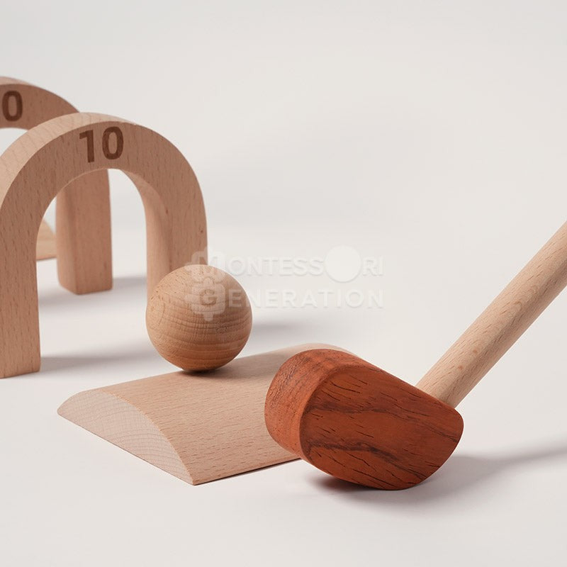 Children's Wooden Golf Toy Set - Montessori Learning Game