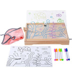 Children's Wooden LED Drawing Board - Light-Up Acrylic Panel