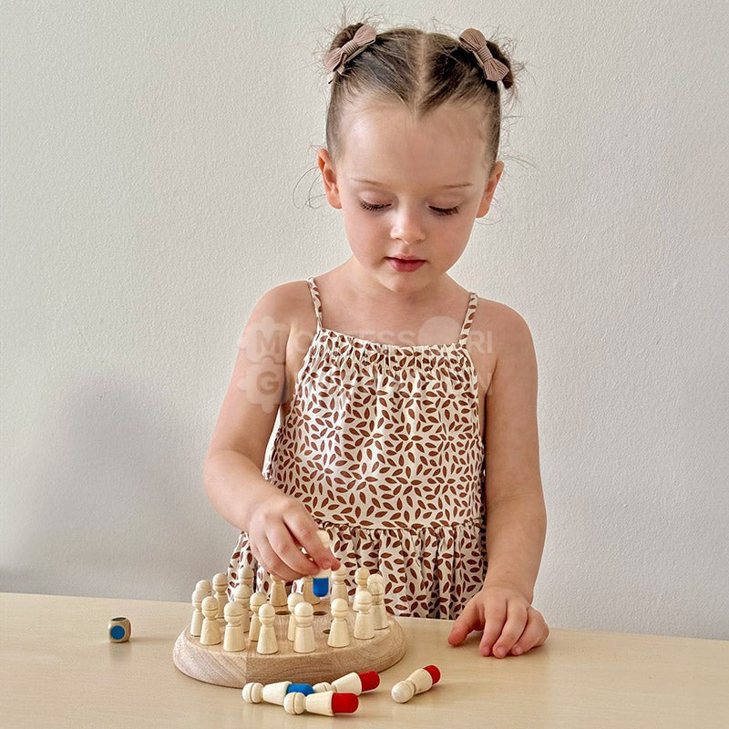 Children's Wooden Memory Board Game - Multiplayer Set