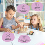 Children's Wooden Memory Board Game - Multiplayer Set