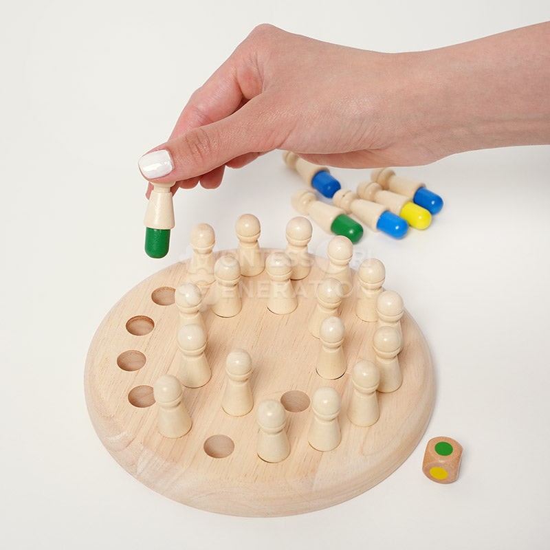 Children's Wooden Memory Board Game - Multiplayer Set