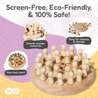 Children's Wooden Memory Board Game - Multiplayer Set
