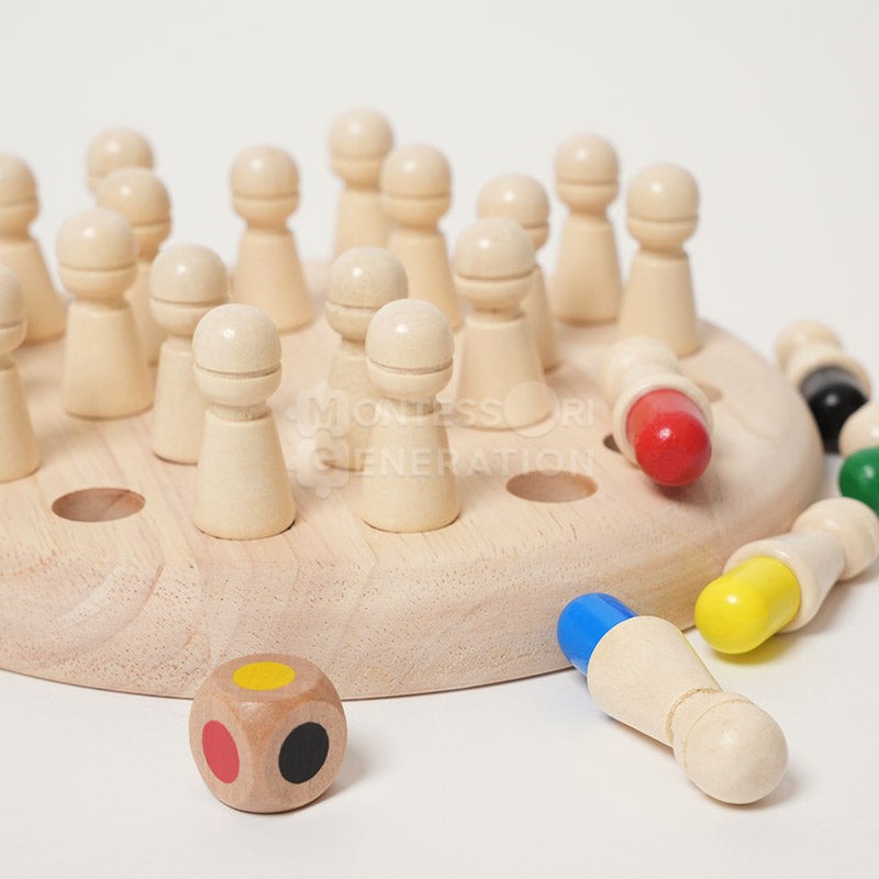 Children's Wooden Memory Board Game - Multiplayer Set