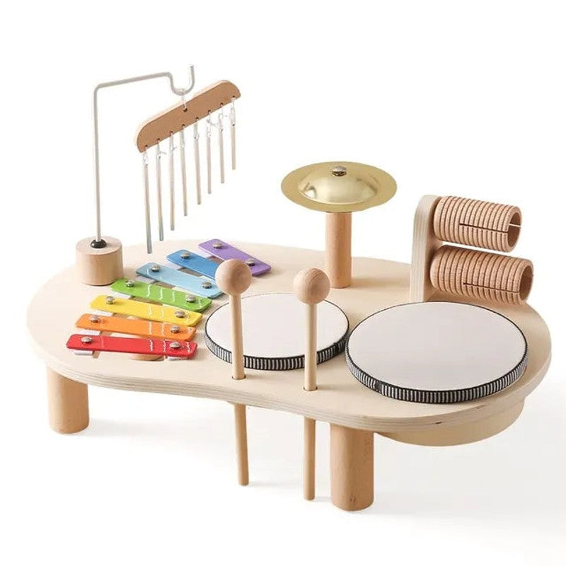 Children's Wooden Music Station - Multi-Instrument Activity Table