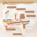 Children's Wooden Music Station - Multi-Instrument Activity Table