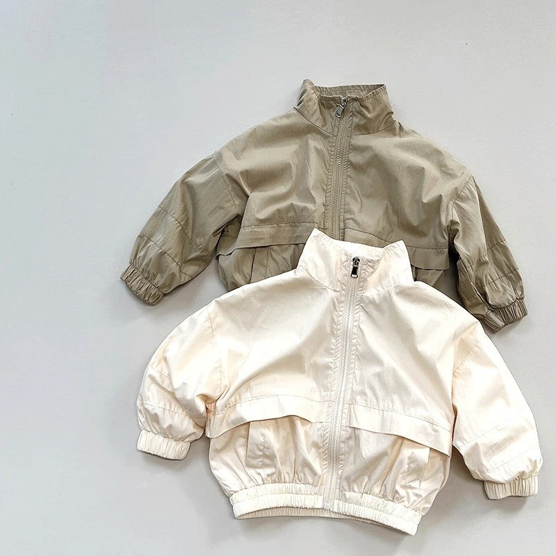 Children's Zip-Up Jacket - Stand-Up Collar