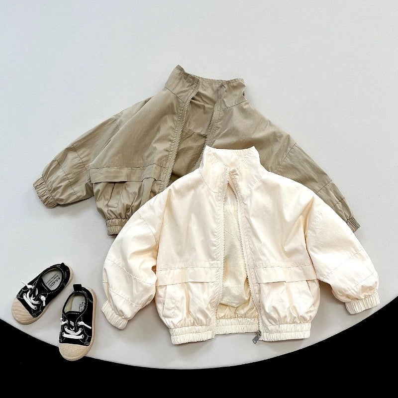 Children's Zip-Up Jacket - Stand-Up Collar