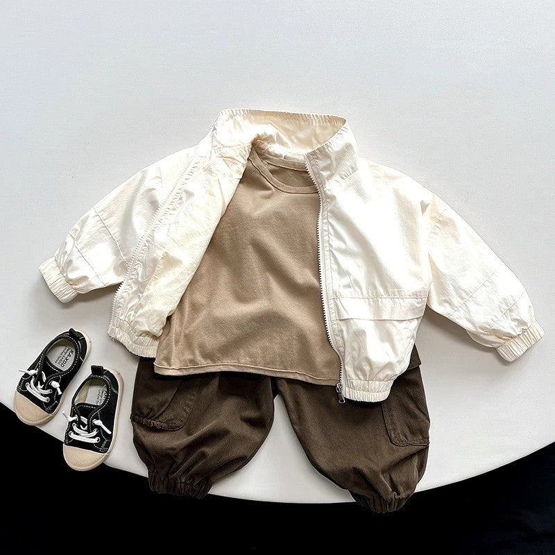 Children's Zip-Up Jacket - Stand-Up Collar