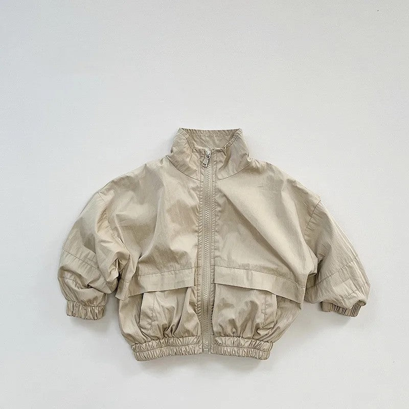 Children's Zip-Up Jacket - Stand-Up Collar