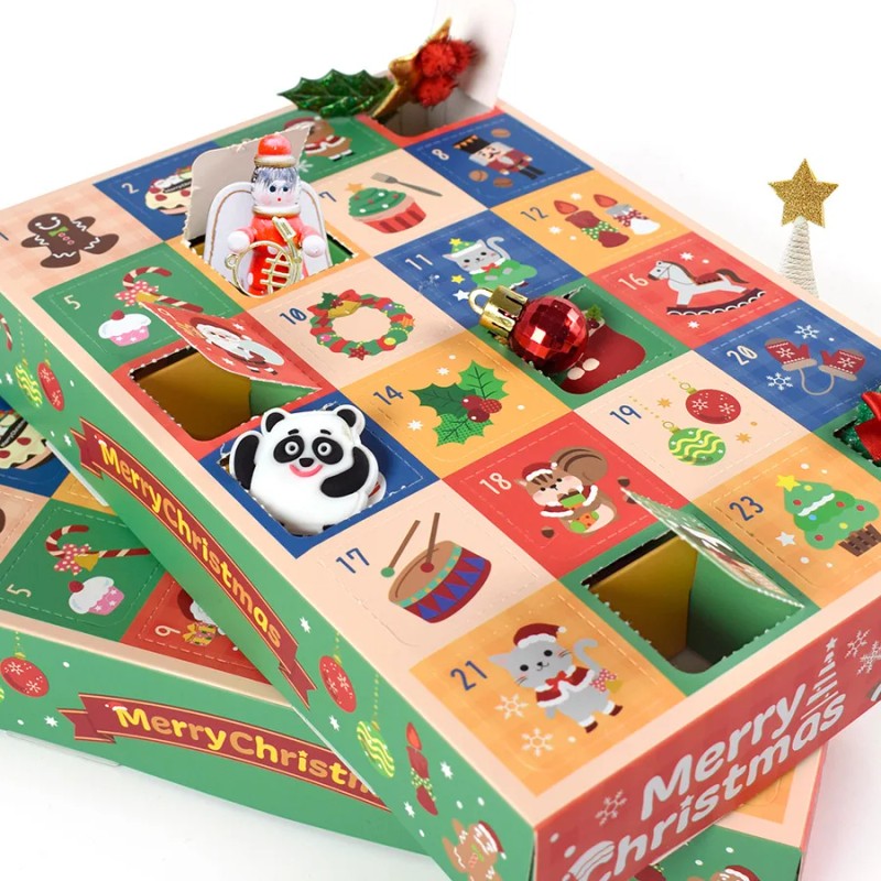 Christmas Advent Calendar Box - 24-Grid Surprise Calendar
