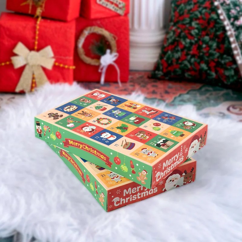 Christmas Advent Calendar Box - 24-Grid Surprise Calendar