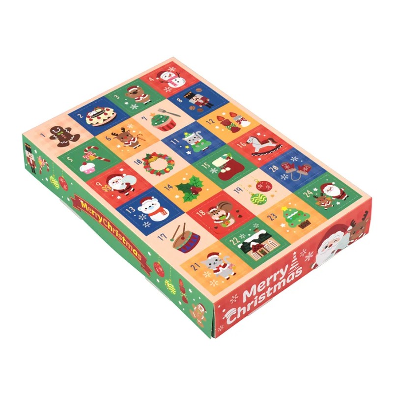 Christmas Advent Calendar Box - 24-Grid Surprise Calendar